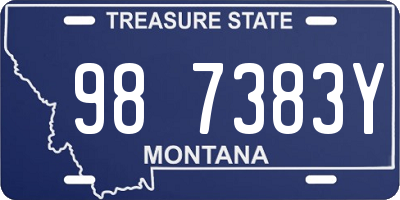 MT license plate 987383Y