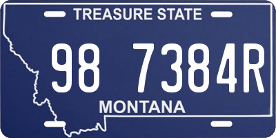 MT license plate 987384R