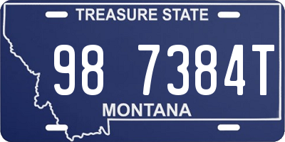 MT license plate 987384T