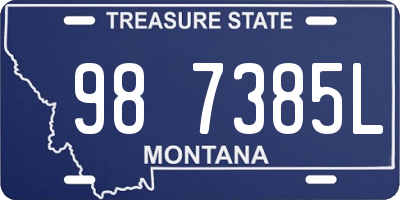 MT license plate 987385L