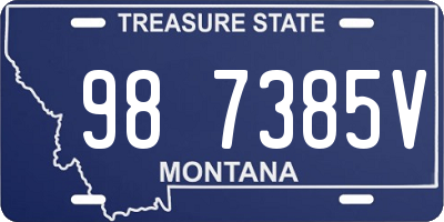 MT license plate 987385V