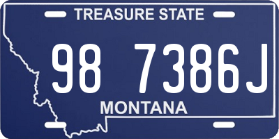 MT license plate 987386J