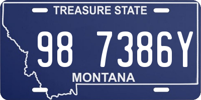 MT license plate 987386Y