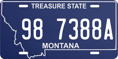 MT license plate 987388A