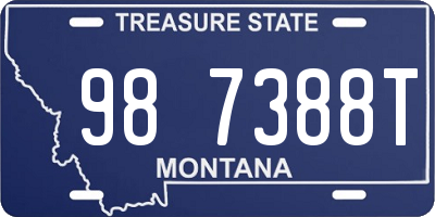 MT license plate 987388T