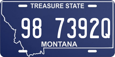 MT license plate 987392Q