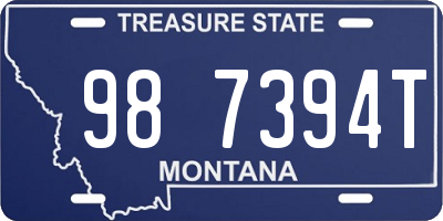 MT license plate 987394T