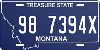 MT license plate 987394X