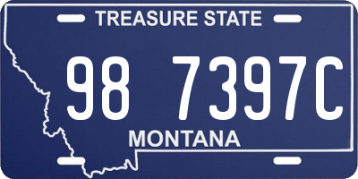 MT license plate 987397C