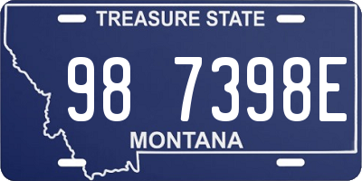 MT license plate 987398E