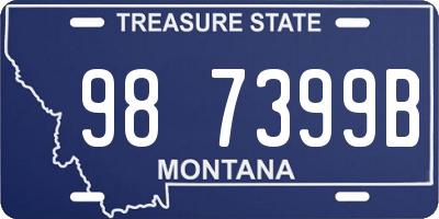 MT license plate 987399B