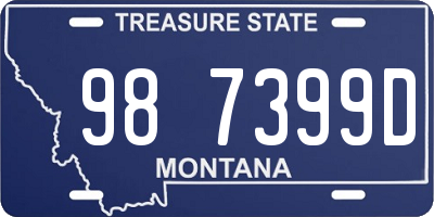 MT license plate 987399D
