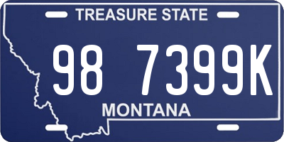 MT license plate 987399K