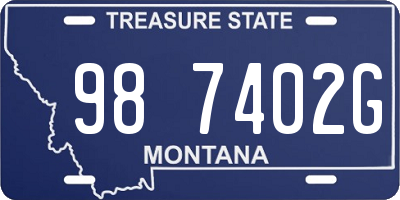 MT license plate 987402G