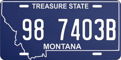 MT license plate 987403B