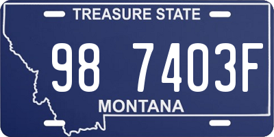 MT license plate 987403F