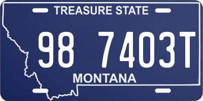 MT license plate 987403T