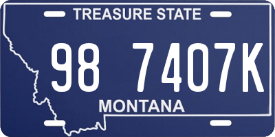 MT license plate 987407K