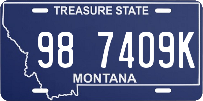MT license plate 987409K