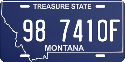MT license plate 987410F