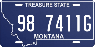 MT license plate 987411G