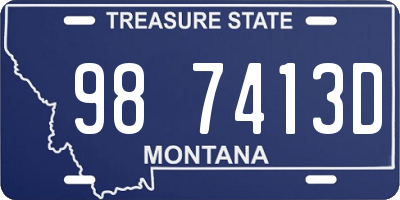 MT license plate 987413D