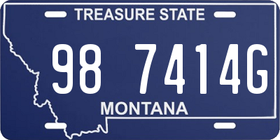MT license plate 987414G