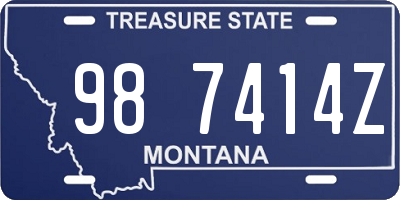 MT license plate 987414Z