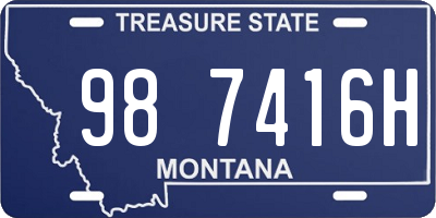 MT license plate 987416H
