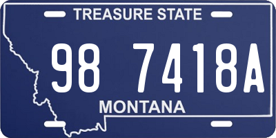 MT license plate 987418A