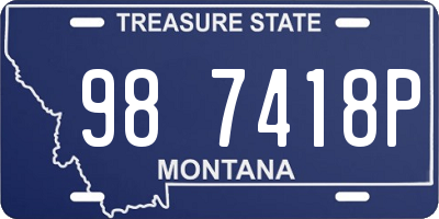 MT license plate 987418P