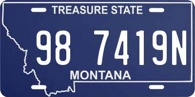 MT license plate 987419N