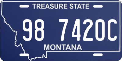 MT license plate 987420C