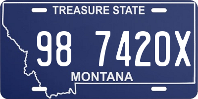 MT license plate 987420X