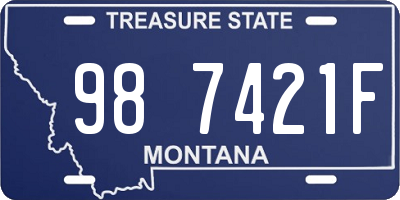 MT license plate 987421F