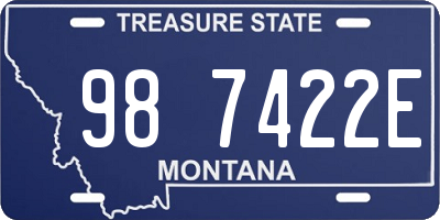 MT license plate 987422E