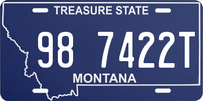 MT license plate 987422T