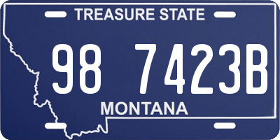 MT license plate 987423B