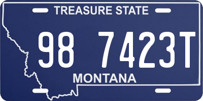 MT license plate 987423T