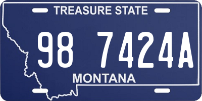 MT license plate 987424A