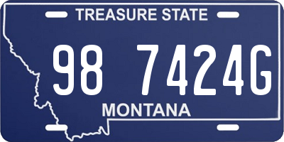 MT license plate 987424G