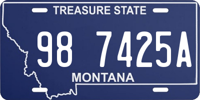 MT license plate 987425A