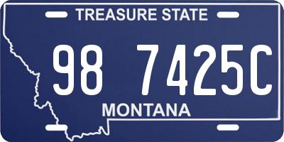 MT license plate 987425C