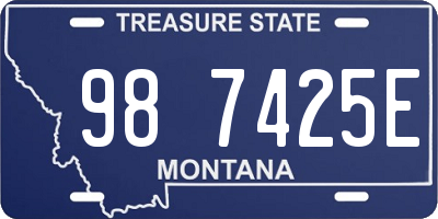 MT license plate 987425E