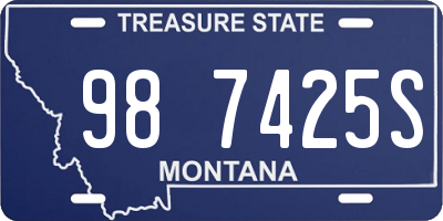 MT license plate 987425S