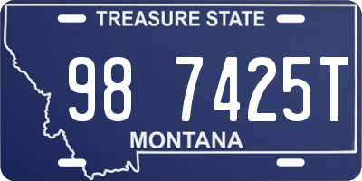 MT license plate 987425T