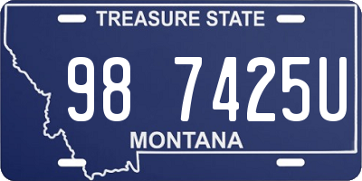 MT license plate 987425U