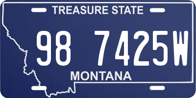 MT license plate 987425W