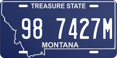 MT license plate 987427M