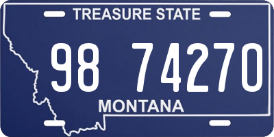 MT license plate 987427O